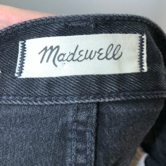 Madewell Rigid Denim A-Line Mini Skirt Lunar Wash Button-Front Edition Size 25 - Picture 6 of 10